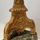 Large Gilded Carved Wooden Candelabrum on Patinated Base, French Work, v
