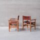 Pair of Mid-Century French Leather Armchairs