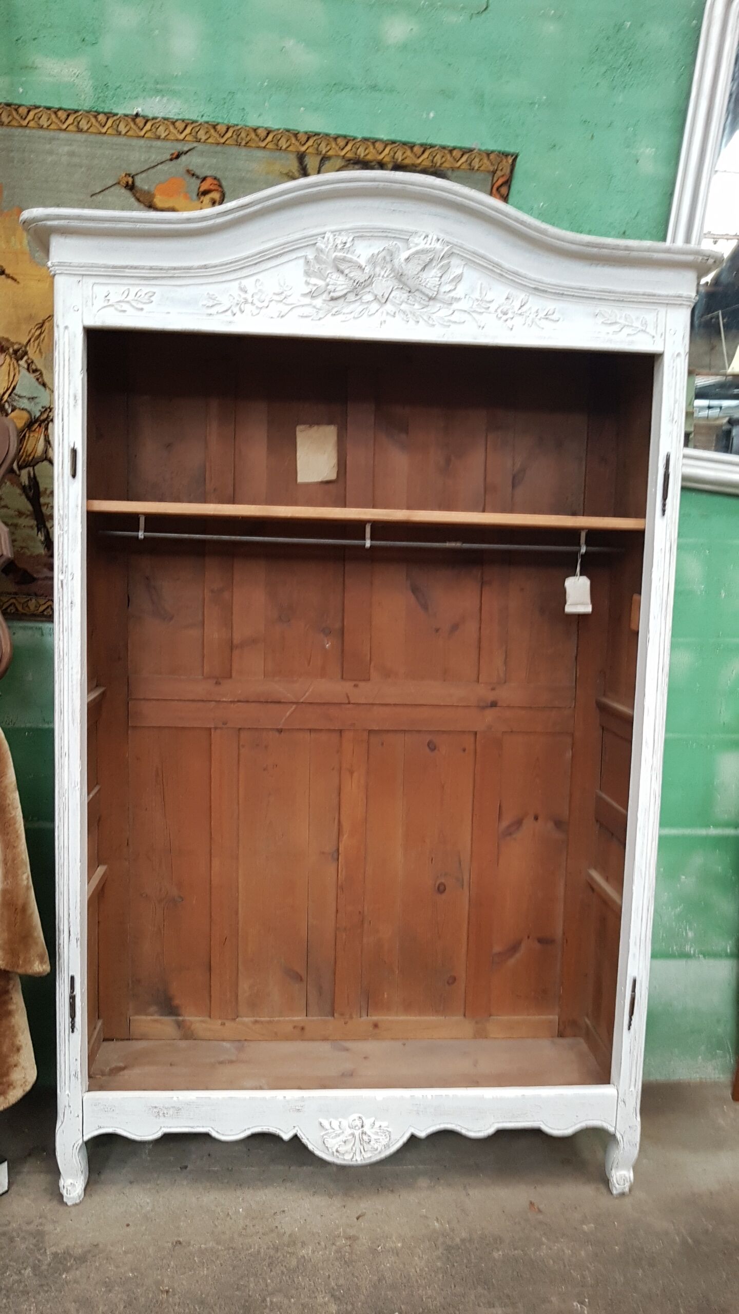 Old closet repainted in white, 19th