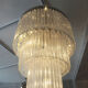 Lamp art deco style metal & crystal