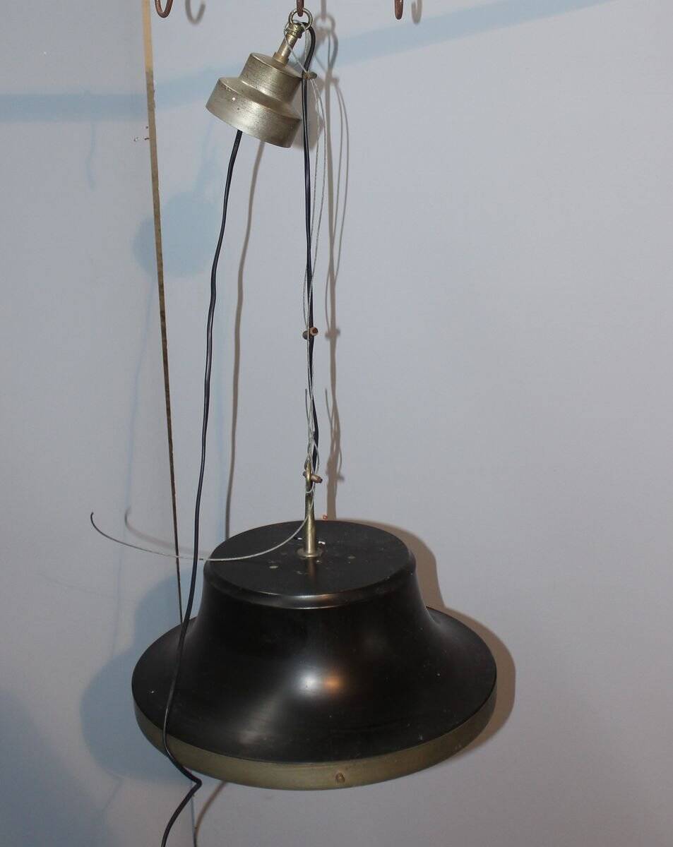 Black ceiling light by Sergio Mazza for Artemide, 1960s