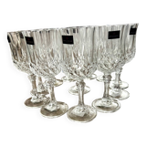 Lot 12 verres à pieds cristal d’ arques neufs « Longchamp »