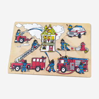 Puzzle vintage thème pompiers