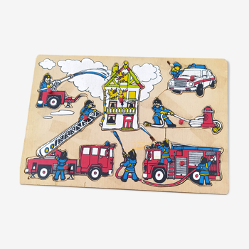 Vintage firefighters theme puzzle