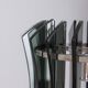 Vintage 1960s chandelier in metal and smoked glass by Veca design