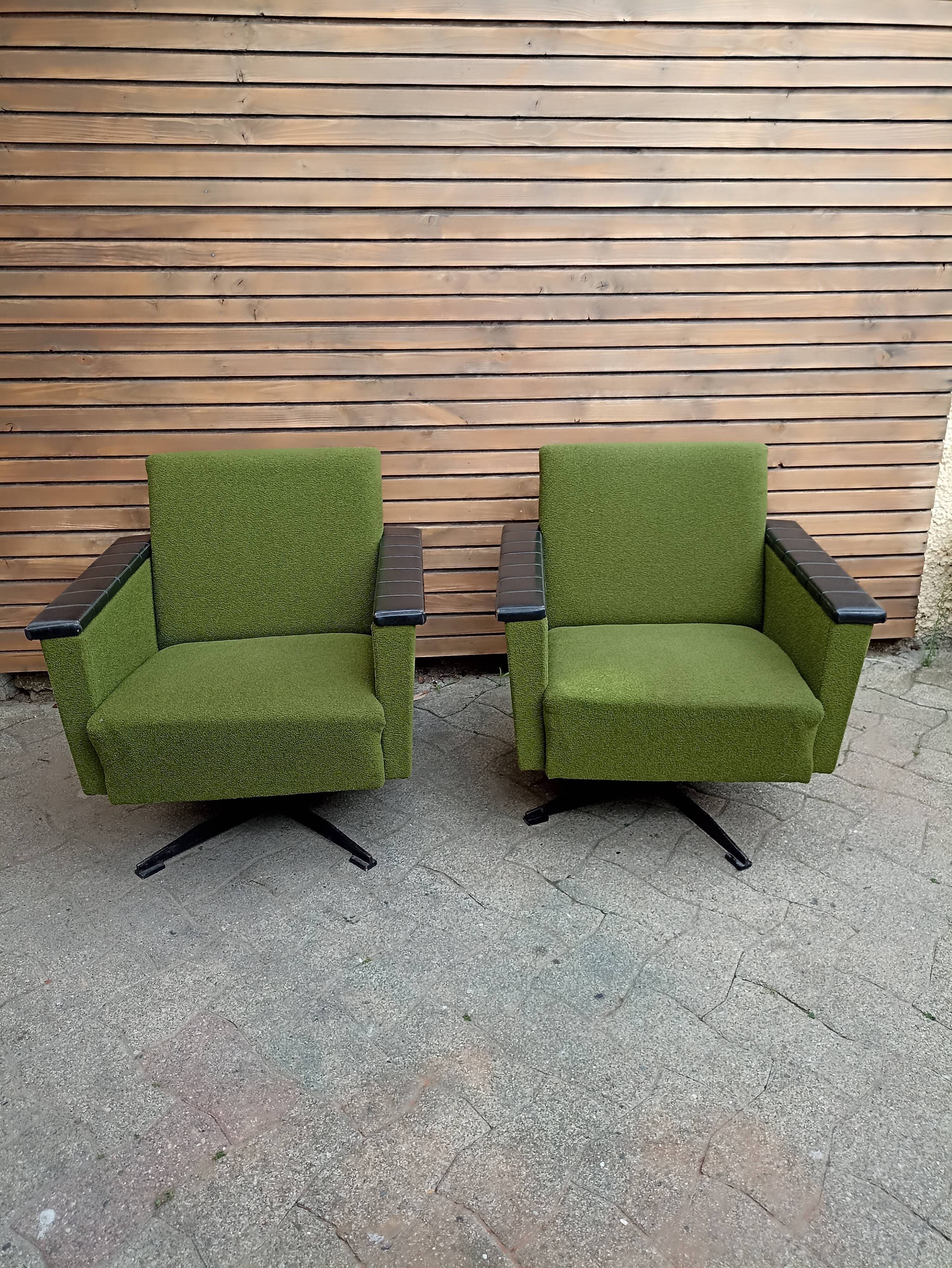 Pair vintage armchairs