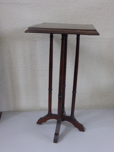 Side table in brown varnished wood