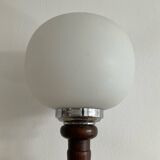 Scandinavian lamp in wood and opaline