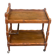 Solid wood service trolley on wheels