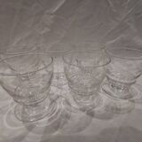 6 anciens verres gravés ciselés