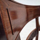 1920-30s, set of 2 armchairs, design after Georges Jacob, carved teak wood.