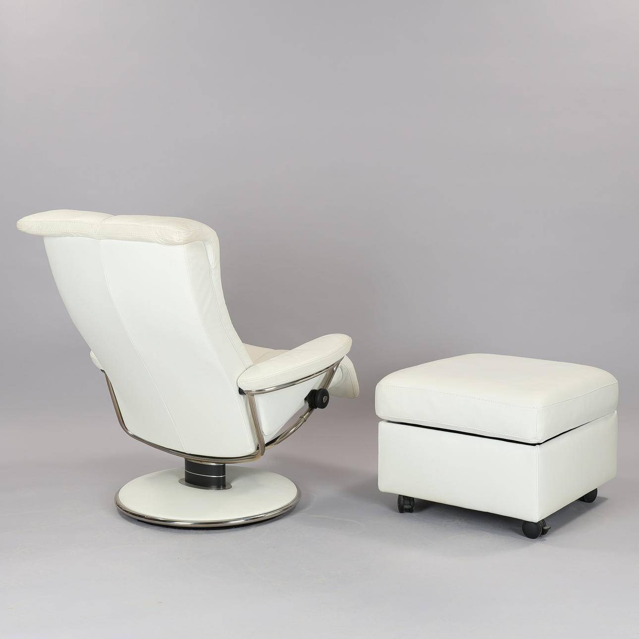 Stressless / Ekornes Recliner Armchair with Footstool, Norway