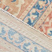 Tapis persan classique bleu et pêche