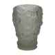 Vase en verre moulé pressé depoli décor cerise Josef Inwald Barolac