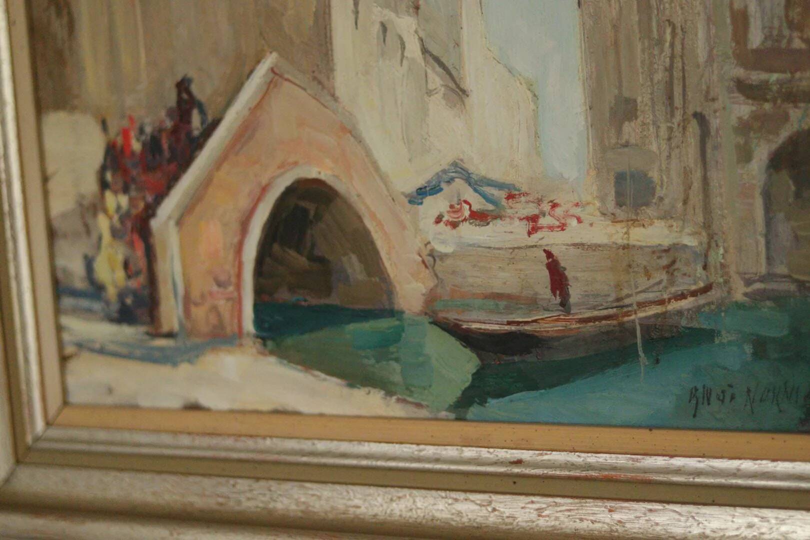 Painting "Scene of Venice" by Knut Norman