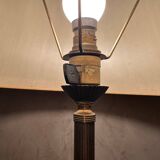 Brass and metal floor lamp