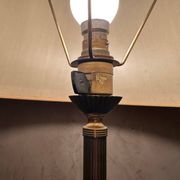 Brass and metal floor lamp
