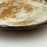 Red earthenware dessert plate