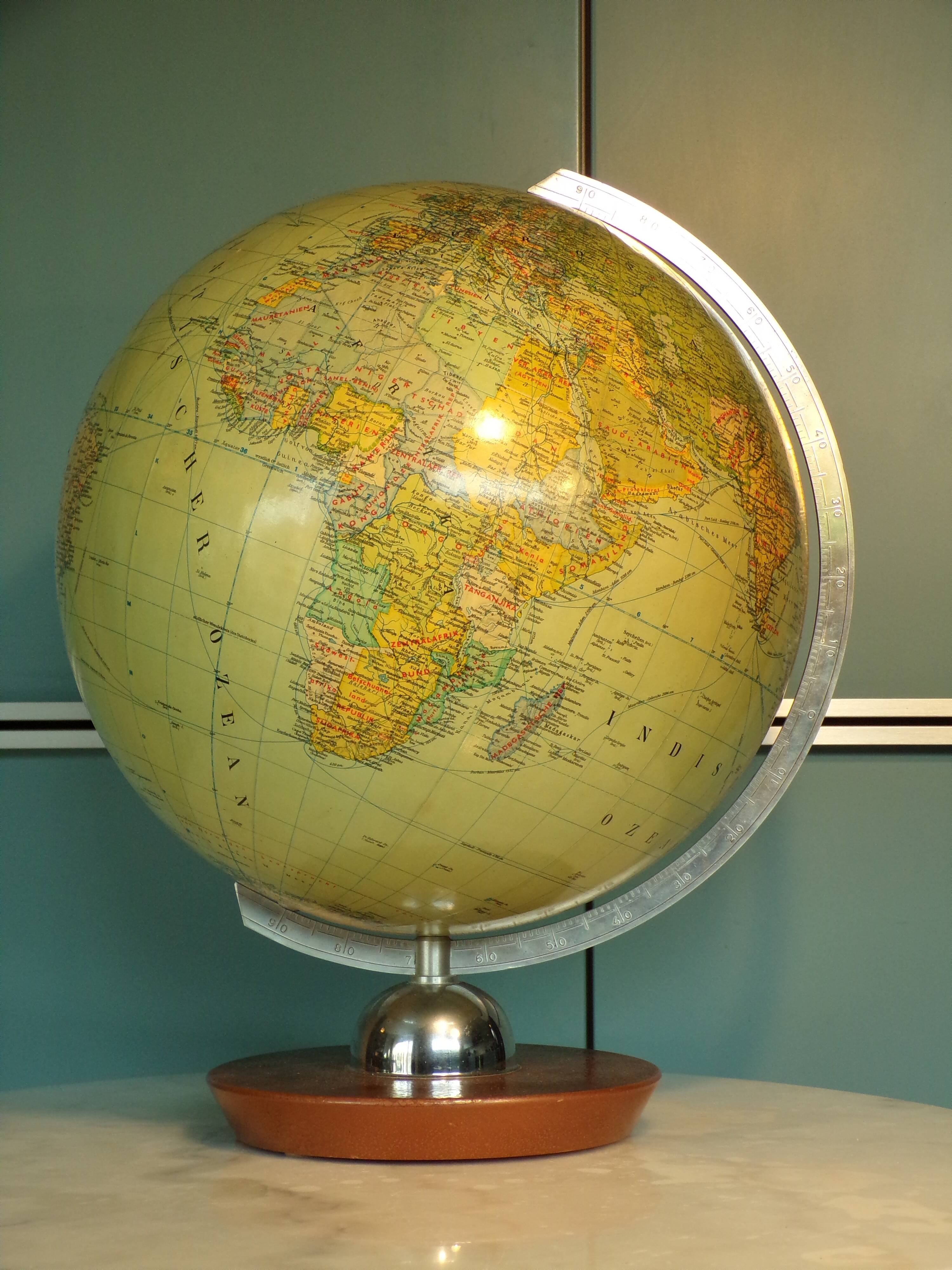 JRO terrestrial globe 1960 Ø32cm