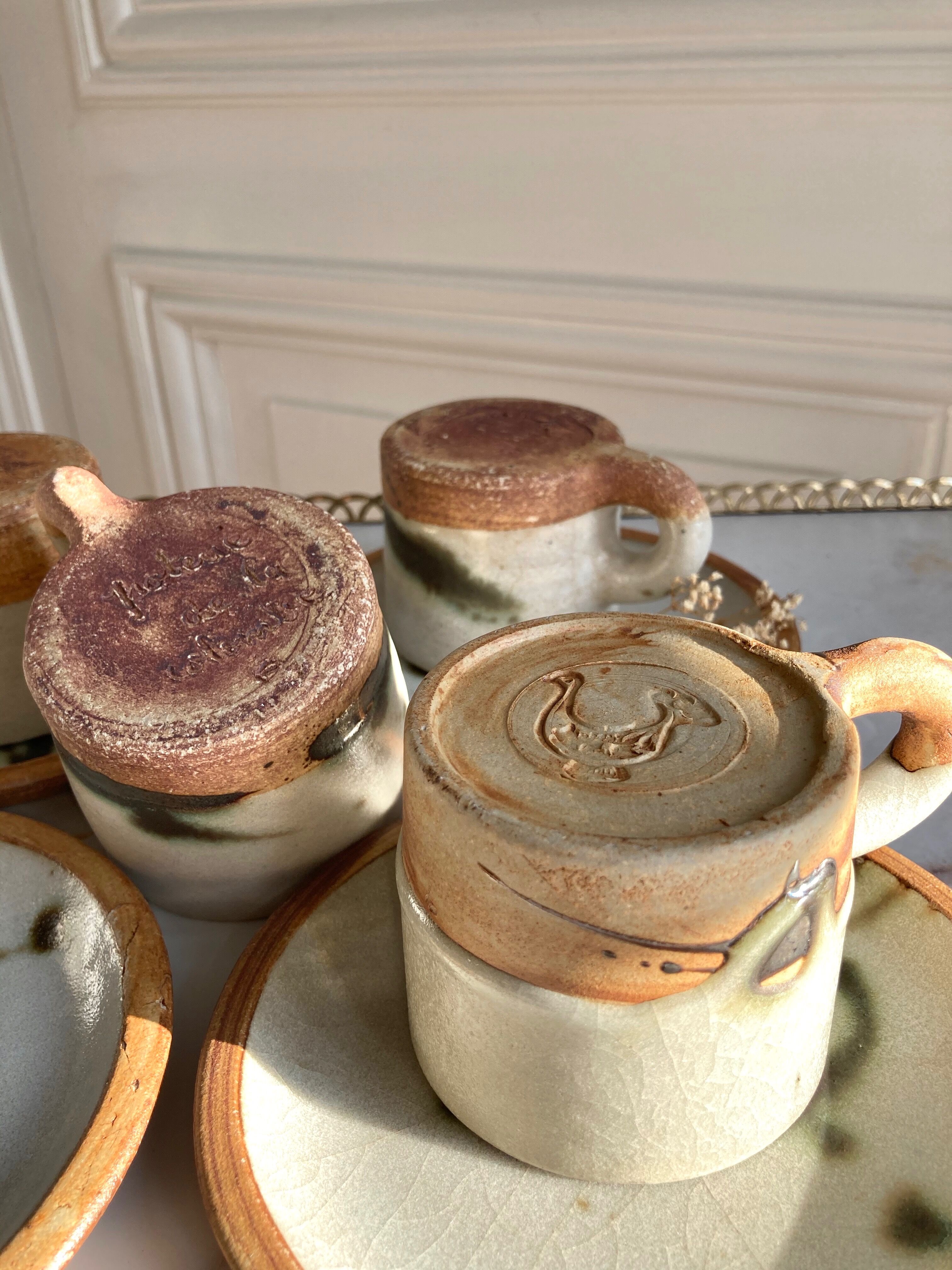 Coffee cups Pottery of La Colombe Madeleine Brault