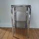 Vintage metal and glass console