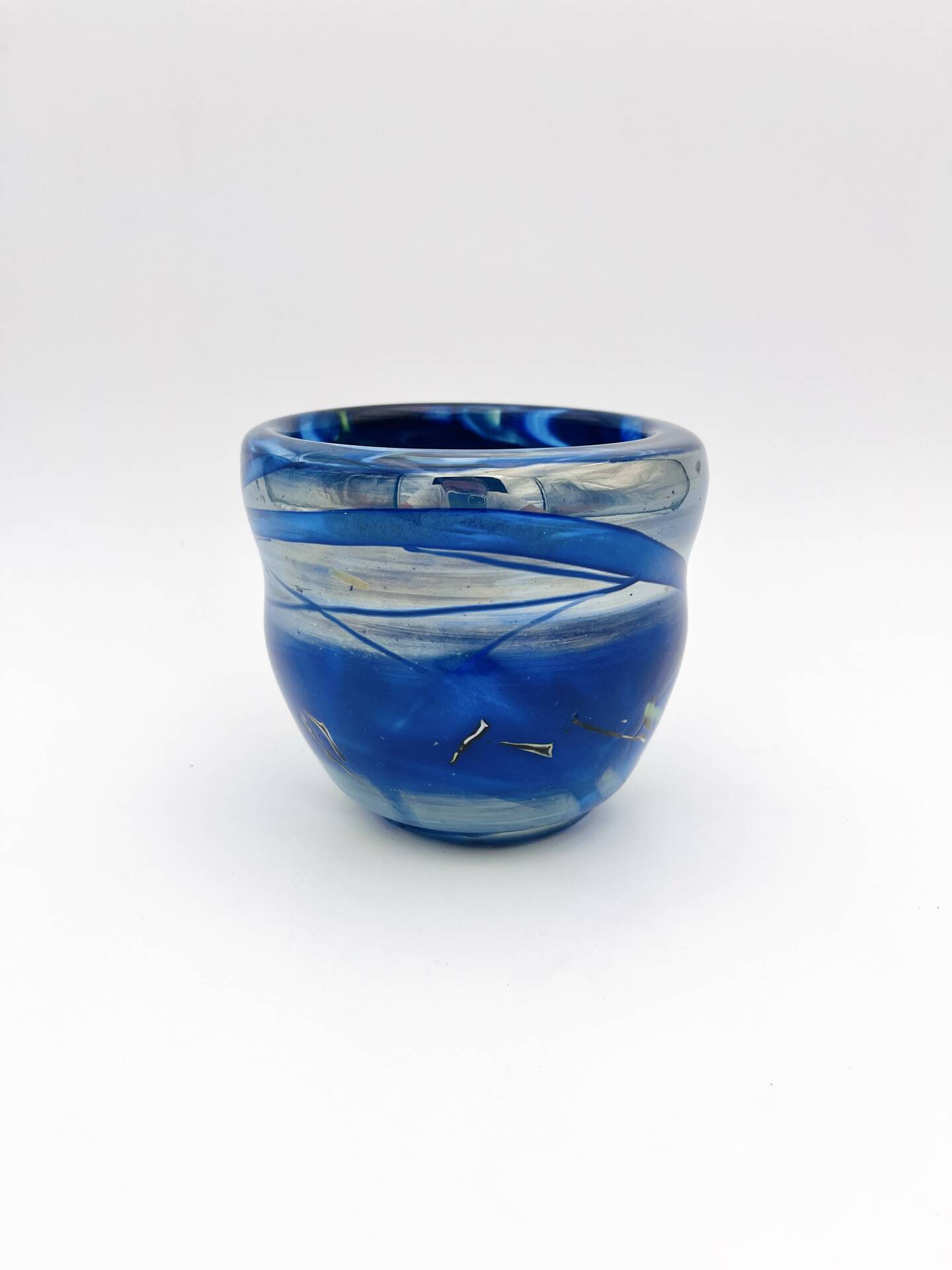 Vase Art Glass Signed Patrick Lepage 2002 - Blown Glass Fuming Oxides