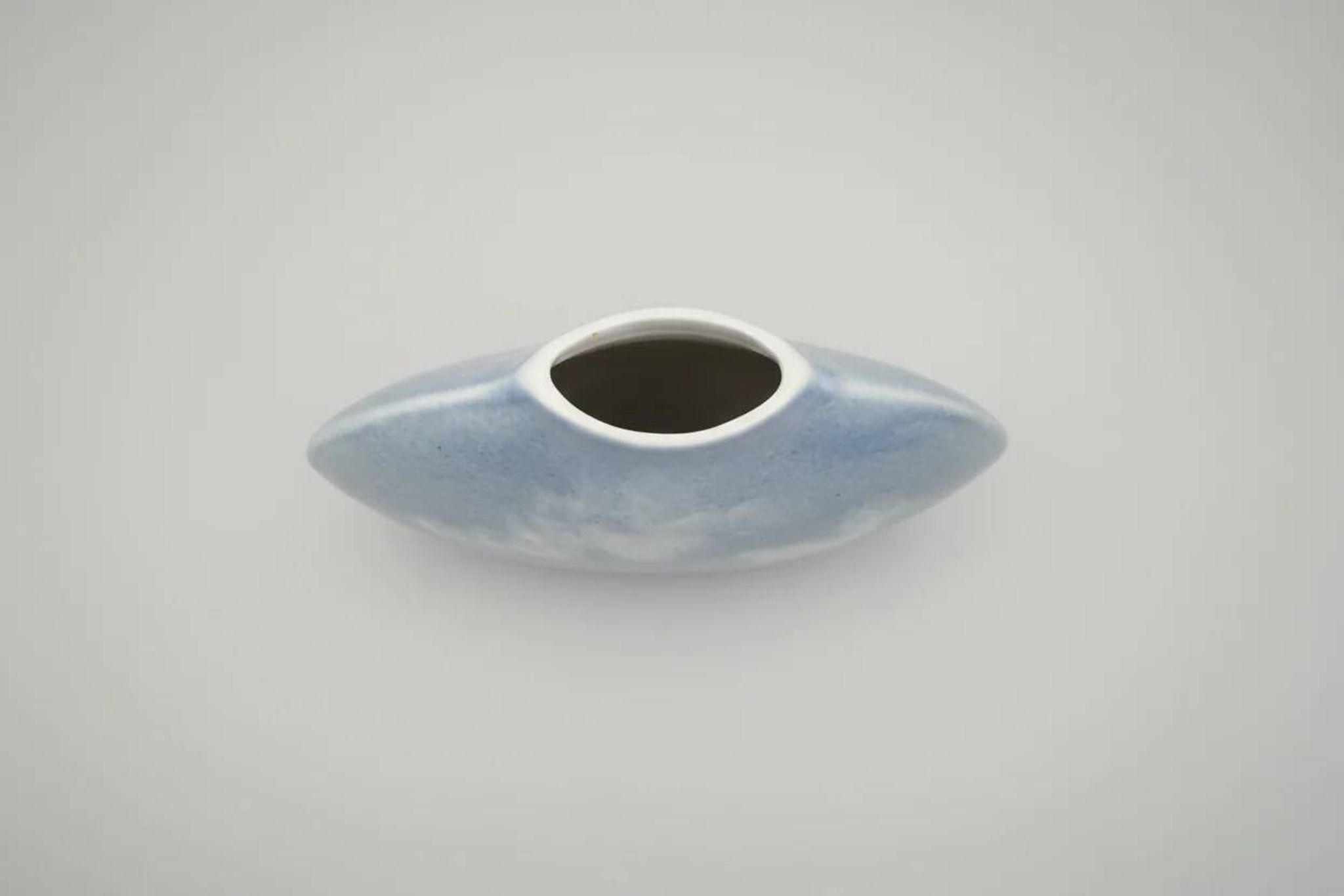 Virebent porcelain vase – minimalist landscape, France, 1970s