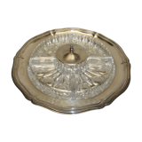 Table service silver metal crystal art deco top