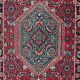 Tapis coureur Bidjar vintage noué main années 1950