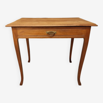 Antique oak table desk table with drawer 57 x 85 cm