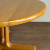 Scandinavian round coffee table in elm – Dyrlund, Denmark