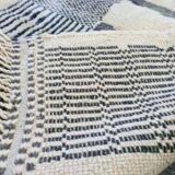 GREY WHITE BLACK WOOL RUG 150cmx250cm
