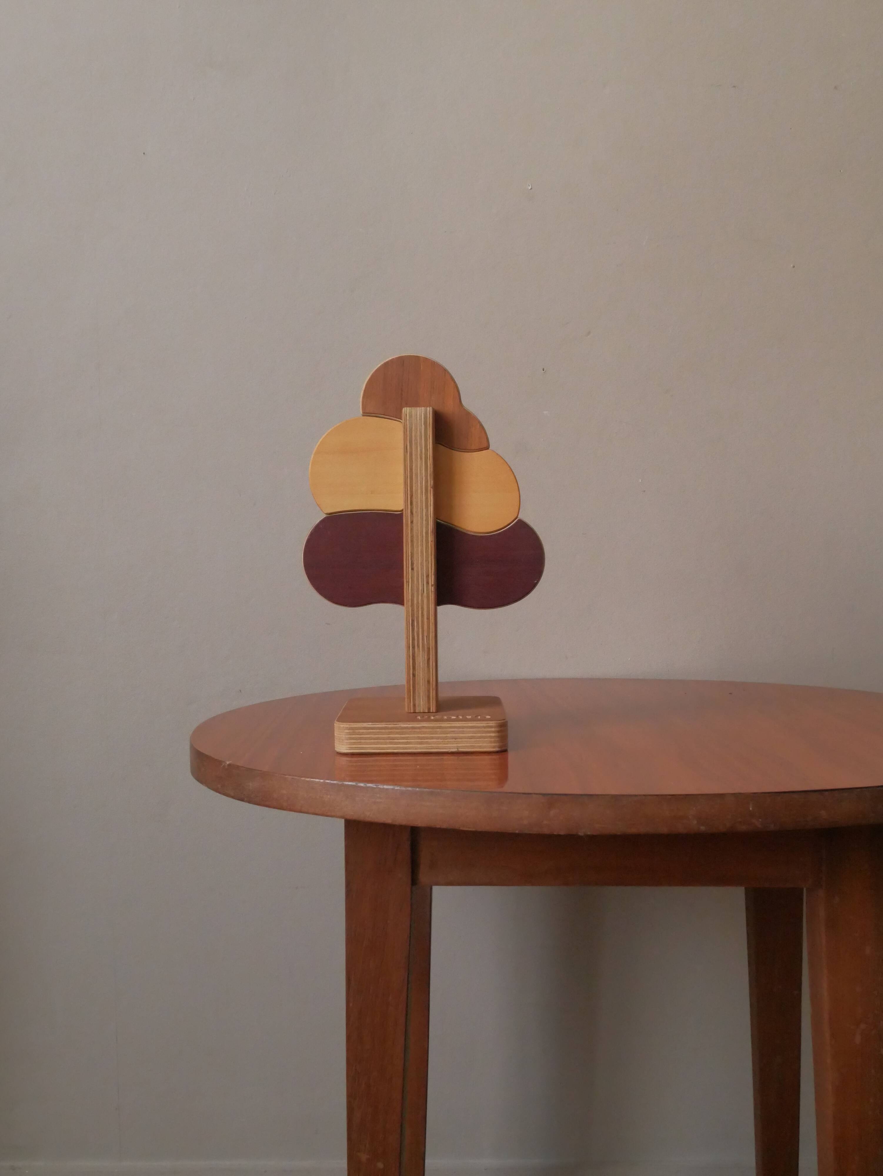Wooden puzzle second-hand toy tree minimalist decorative object Scandinavian decoration