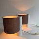 Pair of vintage table lamps, white and brown, “slim” by Gramigna for Quattrifolio, 1964 Italy
