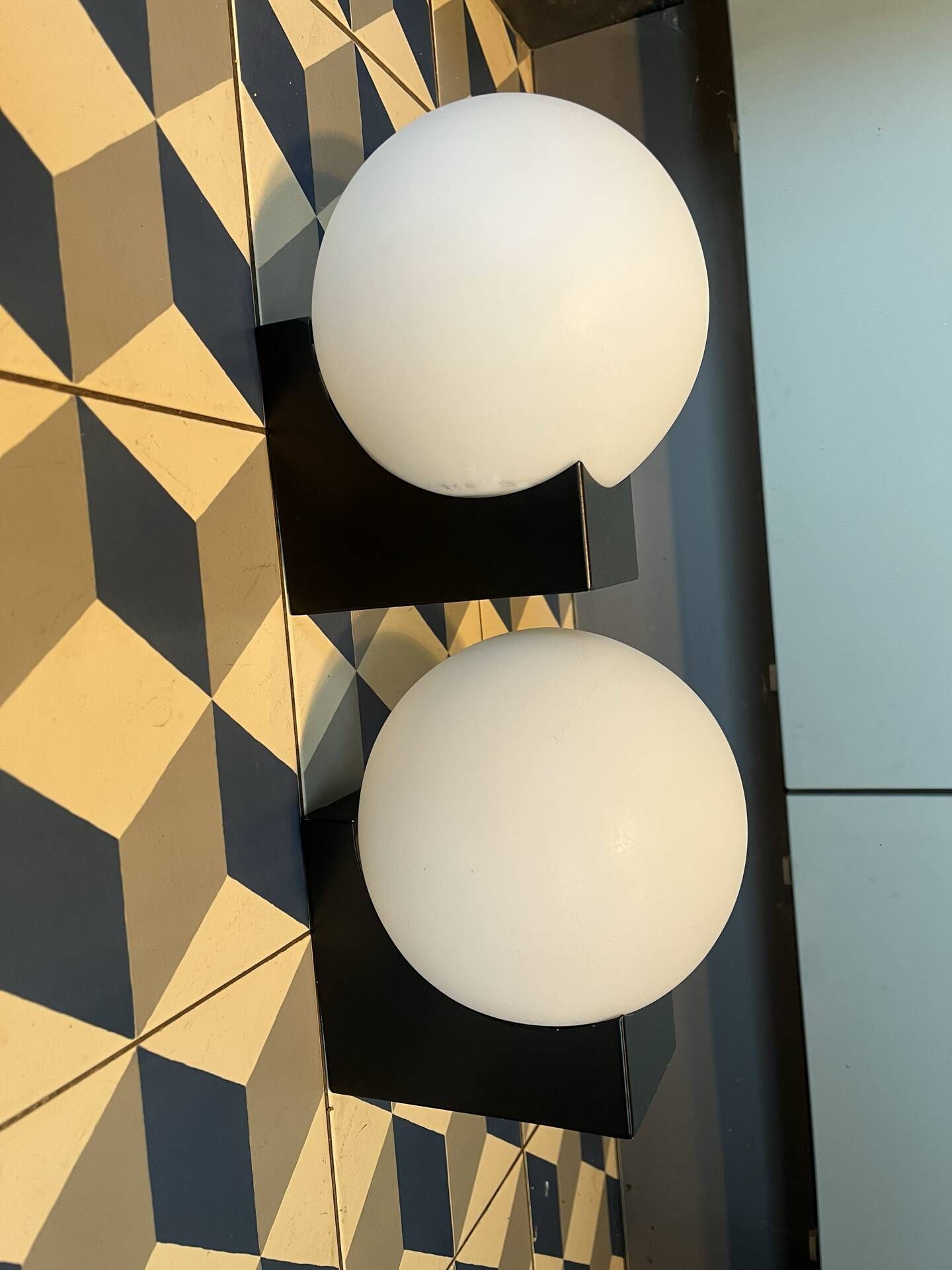 Pair of space age Amilux wall lights