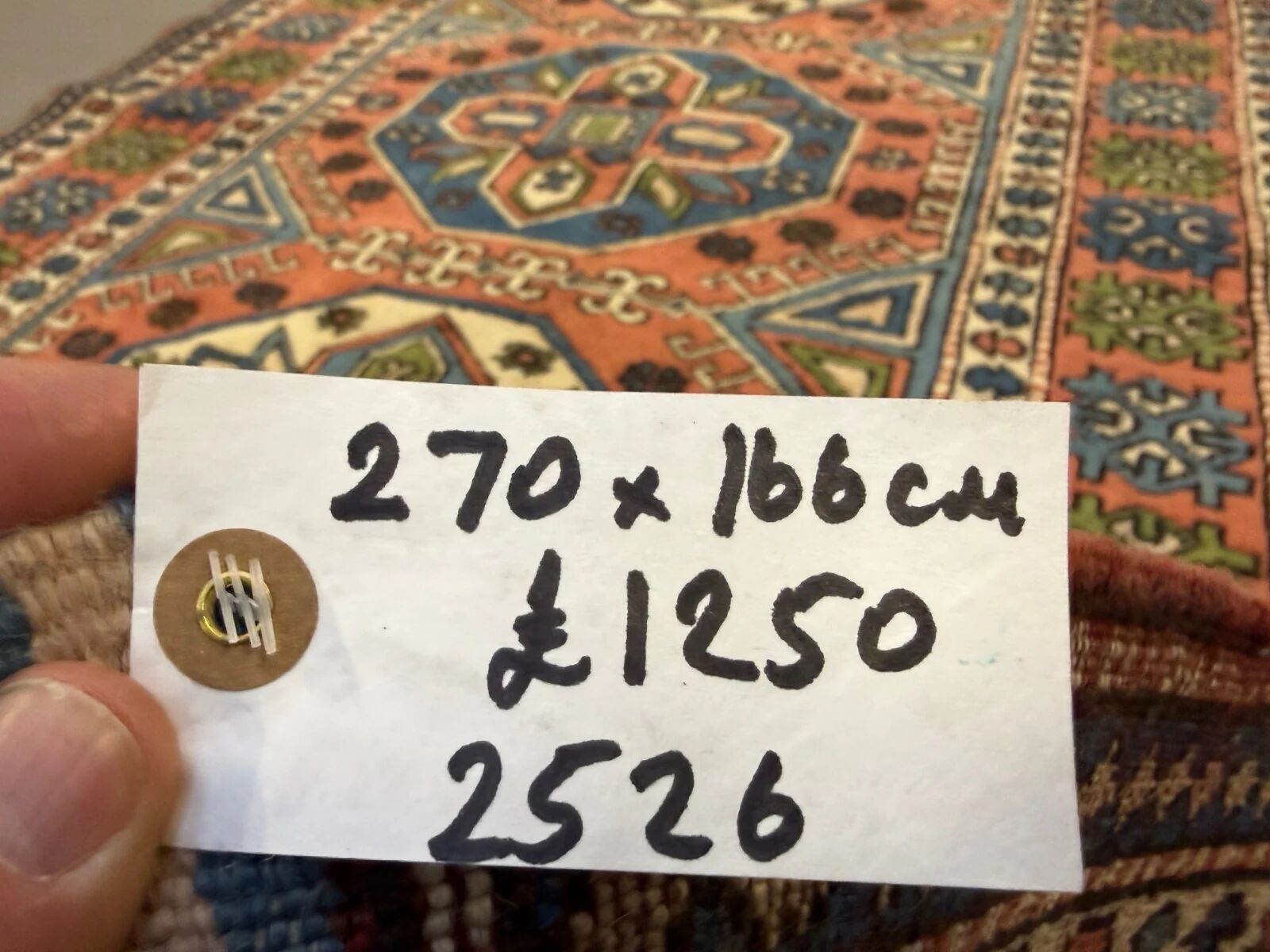 Turkish Kazak rug 270x166 cm vintage carpet, tribal handwoven large 2526