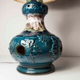 70's beige blue floor lamp