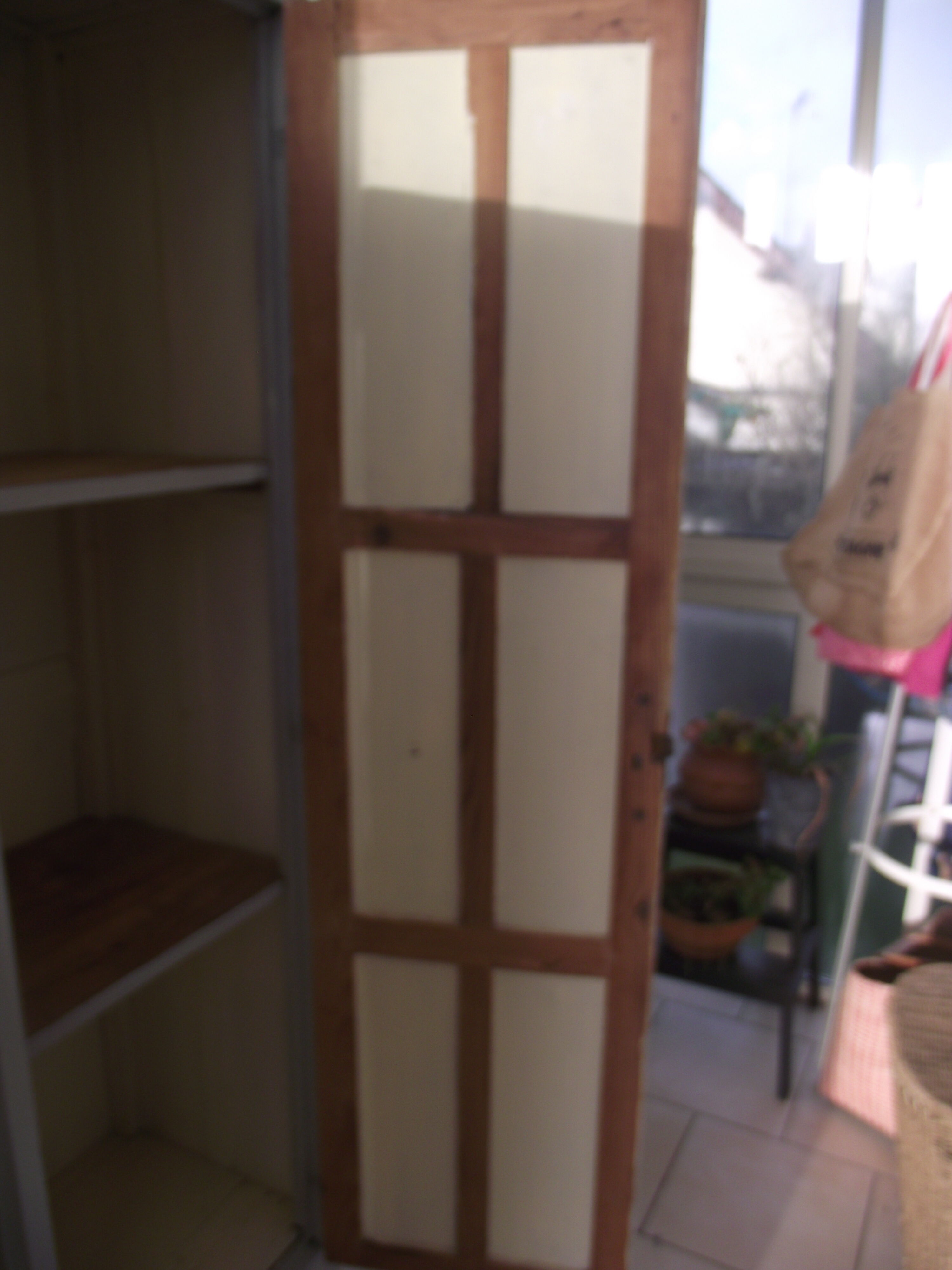 Parisian wardrobe in painted fir from the 30s 40s