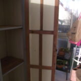 Parisian wardrobe in painted fir from the 30s 40s