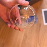 Daum France decorative bowl – Crystal paste – Blue flower – Brand