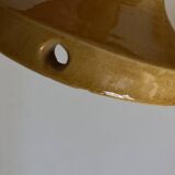 Pair of glazed earthenware candlesticks Pichon Uzès 1960