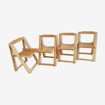 Trieste style folding wooden chairs