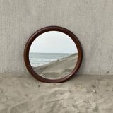 Grand miroir mural en bois