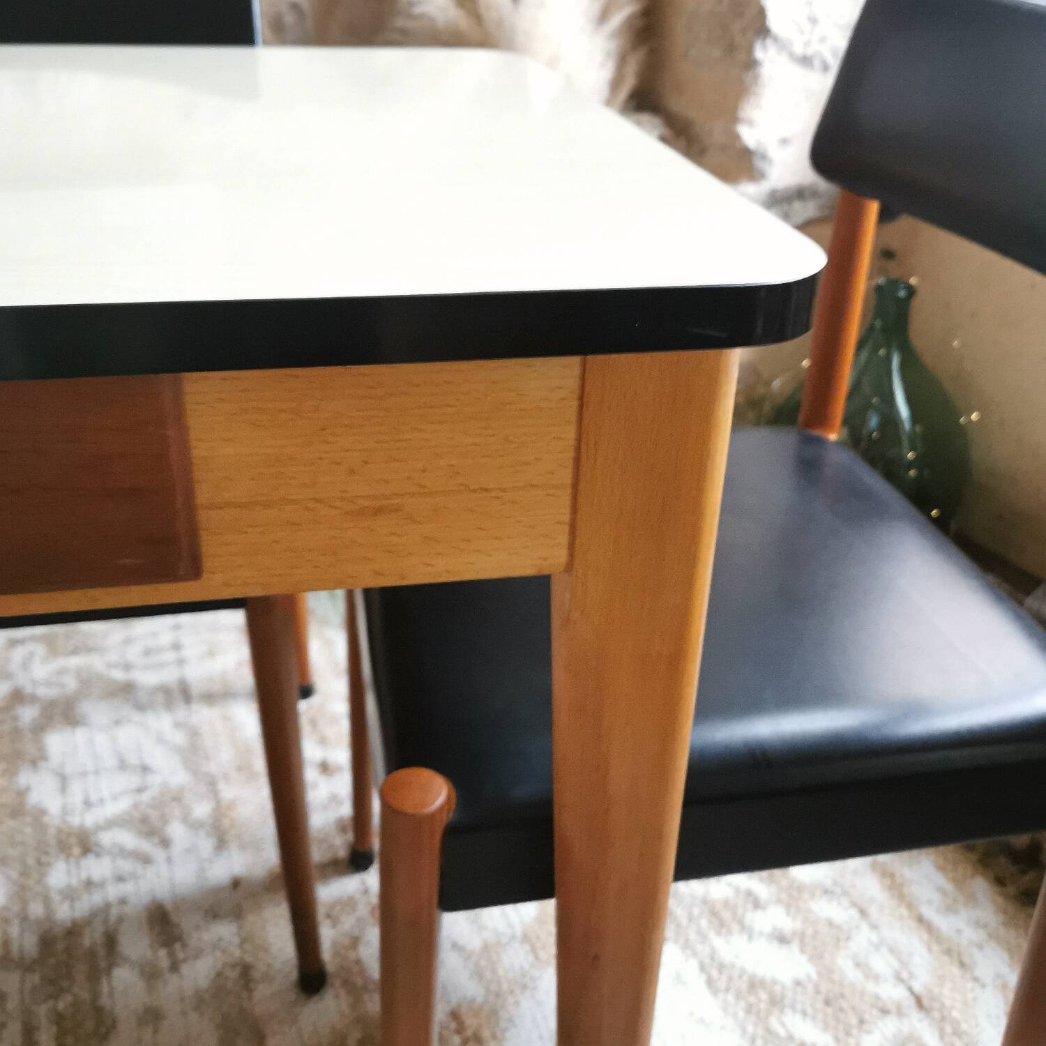 Wood and Formica table, 1950s