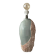 Vintage lamp base in Mactan stone and green marble.