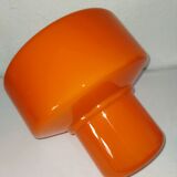 LARGE VINTAGE SUSPENSION LAMP IN ORANGE OPALINE