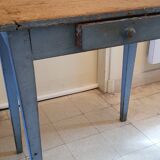 Small blue wooden table