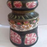 Candlestick, signed André L' Helgen. Mr. Keraluc. Quimper.Painted hand.