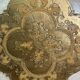 Old florentine tray painted wood, gilded, vintage 60,70