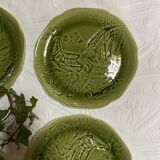 Set of 5 Choisy le Roi 19th century majoline plates